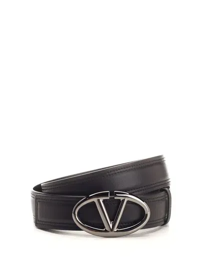 Valentino Garavani Vlogo Bold Edition Belt In Metallic