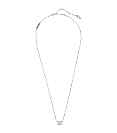 Valentino Garavani Vlogo Necklace In White