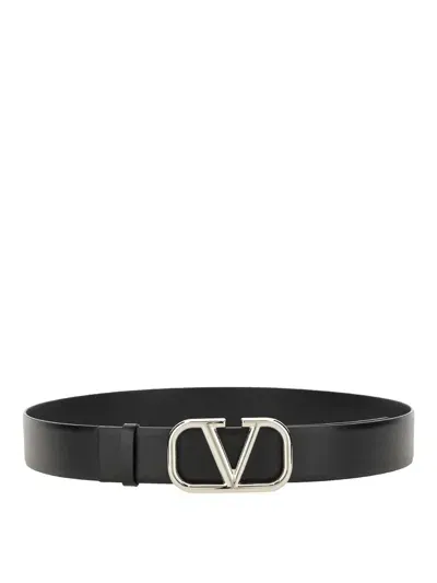 Valentino Garavani Vlogo Signature Belt In Black