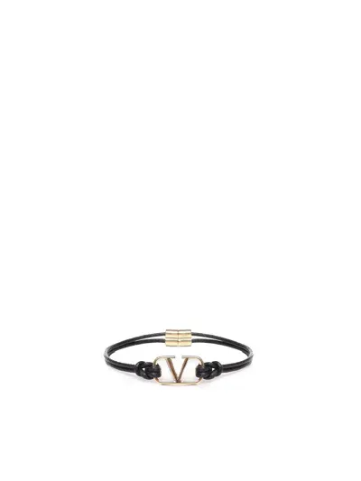 Valentino Garavani Vlogo Signature Bracelet In Black  