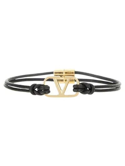 Valentino Garavani "vlogo Signature" Bracelet In Black