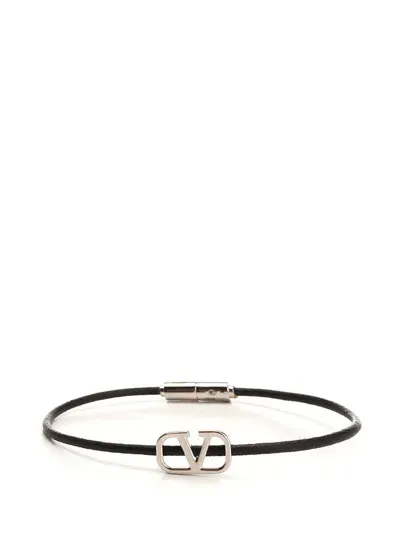 Valentino Garavani Vlogo Signature Bracelet In Black