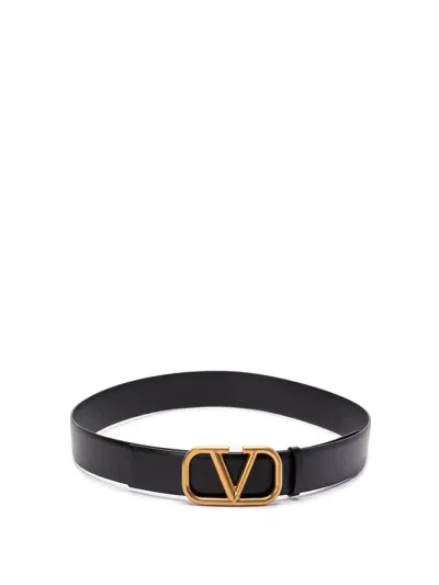 Valentino Garavani `vlogo Signature` Buckle Belt In Black