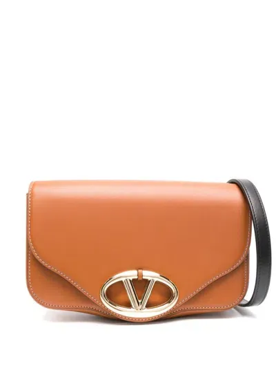 Valentino Garavani Vlogo Signature Crossbody Bag In Brown