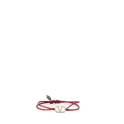 Valentino Garavani Valentino Vlogo Signature Double Cord Bracelet In Purple