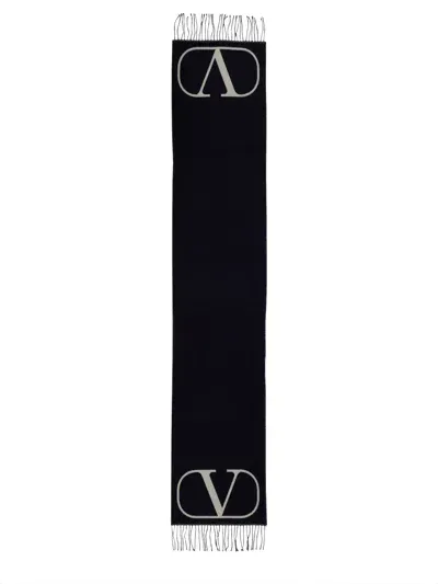 Valentino "vlogo Signature" Scarf In Blue