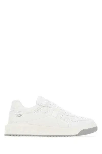 Valentino Garavani White Leather One Stud Sneakers