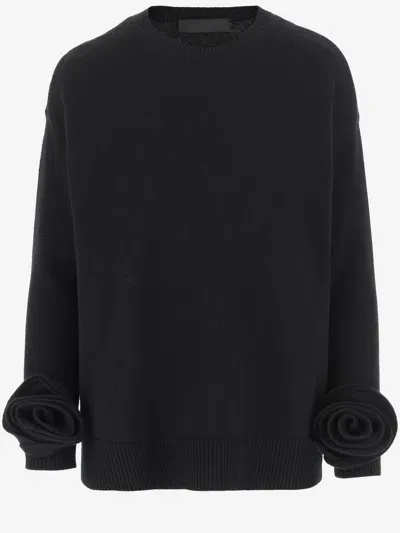 Valentino Wool Sweater In Black