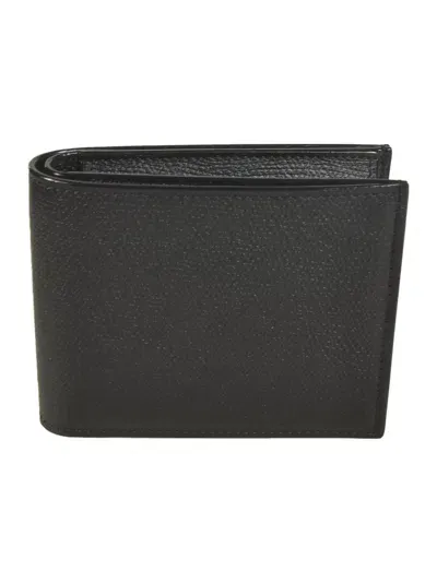 Valextra Classic Bi-fold Wallet In Black