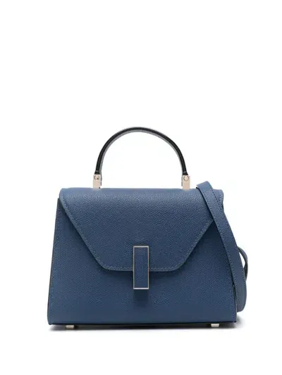 Valextra Iside Micro Leather Handbag In Blue