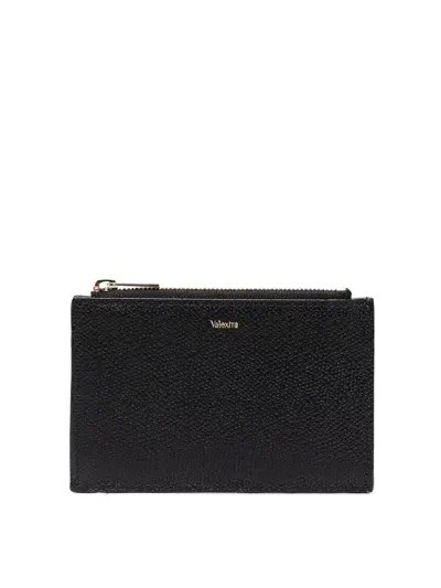 Valextra Leather Wallet In Black