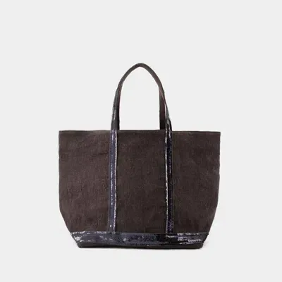 Vanessa Bruno Cabas L Shopper Bag -  - Linen - Blue In Black