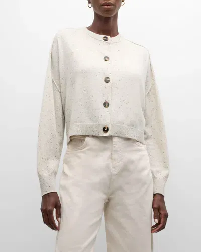 Vanessa Bruno Douve Speckled Wool Cardigan In Nuage