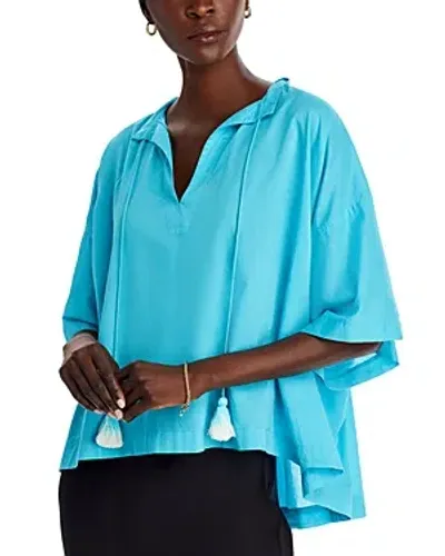 Vanessa Bruno Tyliam Linen Top In Turquoise