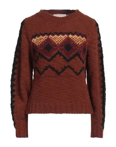 Vanessa Bruno Tricot Knit Pullover In Brown