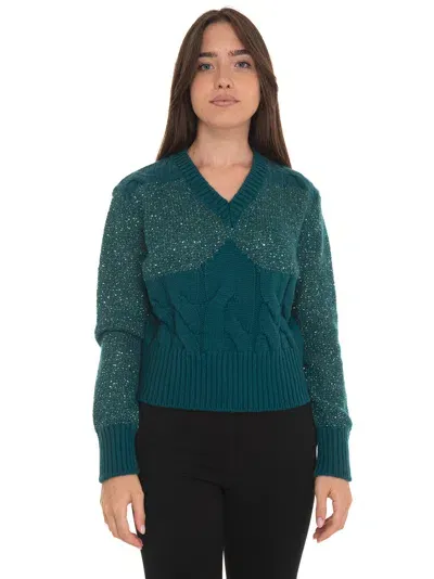 Vanisã© Angie V-neck Pullover In Green