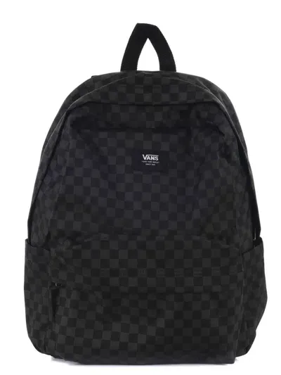 Vans Old Skool Check Backpack In Black