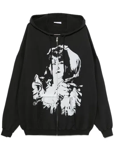 Vaquera Graphic-print Hoodie In Black