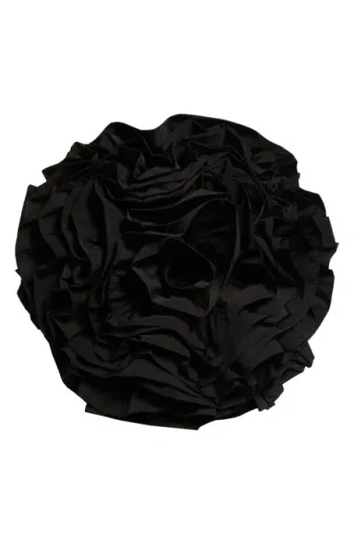 Vaquera Rose Ruffle Skirt In Black