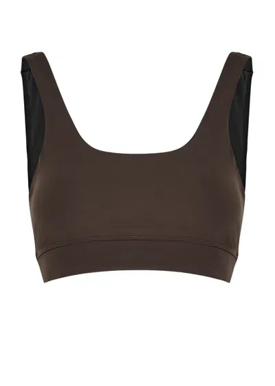 Varley Freesoft Cori Stretch-jersey Bra Top In Brown