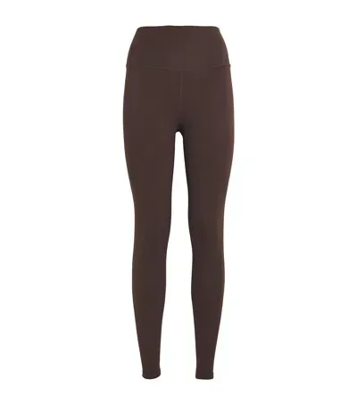 Varley Freesoft High-rise Sports Leggings In Brown