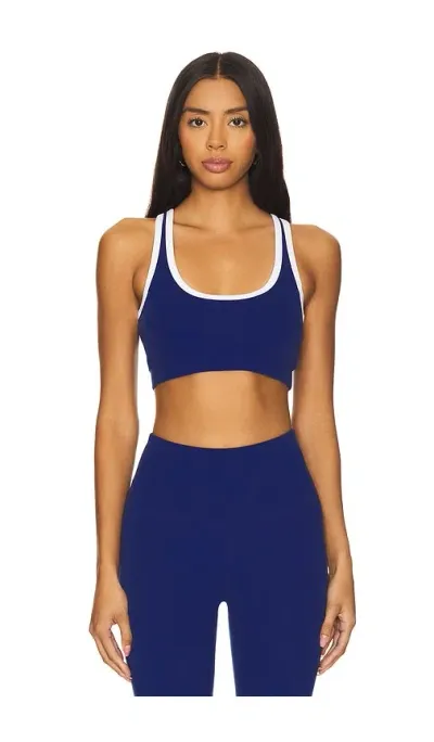 Varley Move Selma Bra In Blue Depths & White