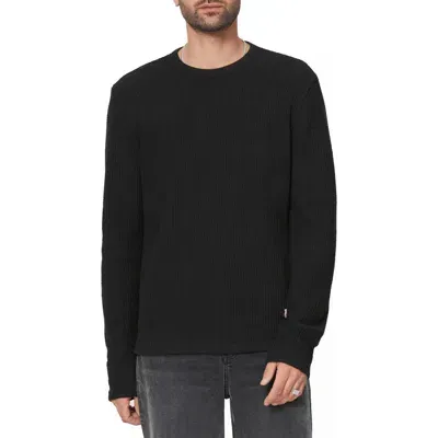 Vayder Veneto Oversize Long Sleeve Waffle T-shirt In Black