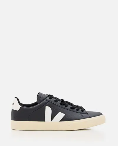 Veja Campo Leather Sneakers In Black