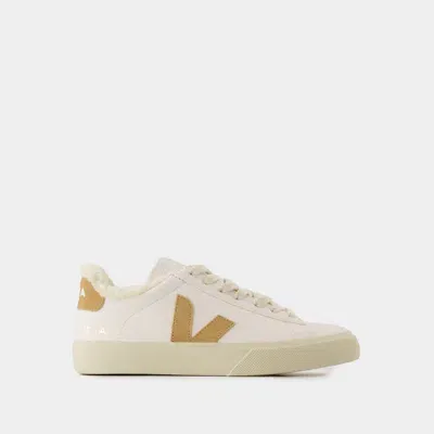 Veja Leather Campo Winter Low-top Sneakers In White