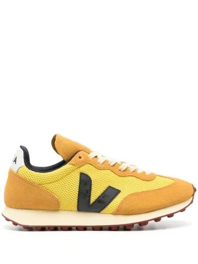 Veja Rio Branco Alveomesh & Suede Sneakers In Yellow