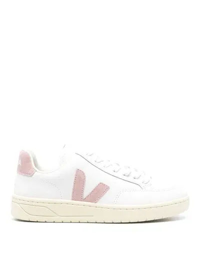 Veja Recife Logo Leather Sneaker In White