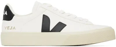 Veja White And Black Leather Campo Sneakers