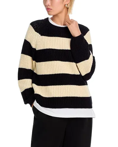 Velvet By Graham & Spencer Ciara Sweater In Black/ivory