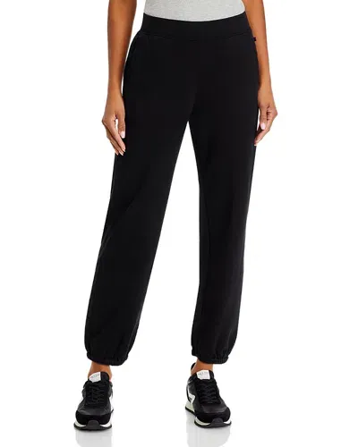 Velvet By Graham & Spencer Zuma Ribbed Waist Sweatpants In Black