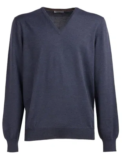 Vengera V-neck Sweater In Blu