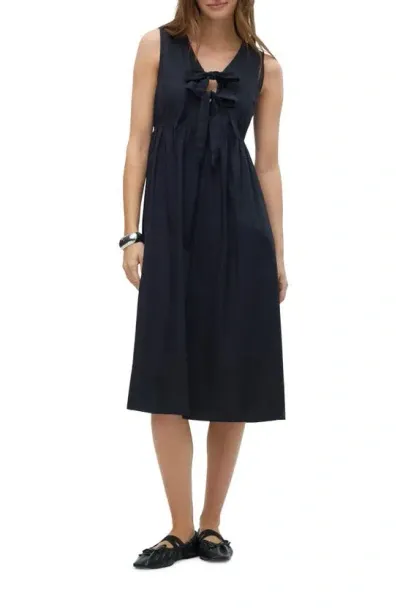 Vero Moda Gili Sleeveless Midi Dress In Black