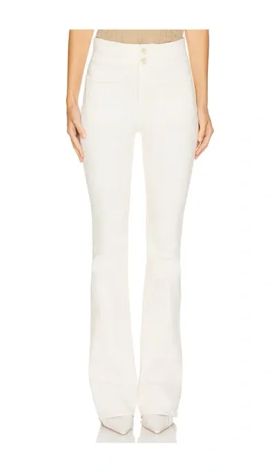 Veronica Beard Beverly Skinny Flare Pant In Cream