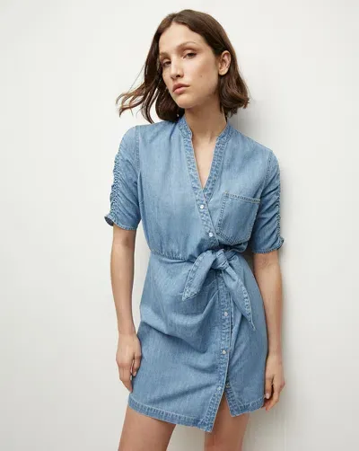 Veronica Beard Dunn Denim Dress In Iceberg