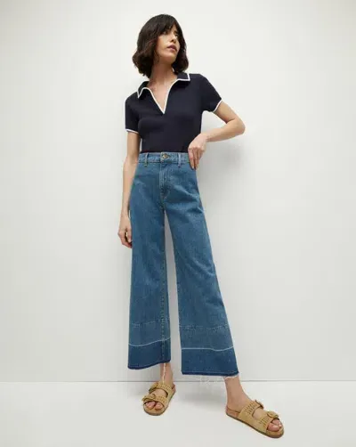 Veronica Beard Grant Wide-leg Crop Jean In Globetrotter Moon