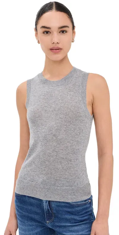 Veronica Beard Jerrel Cashmere Tank Heather Grey