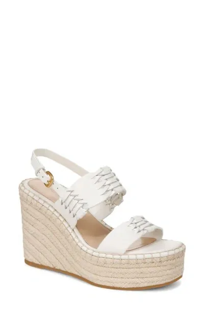 Veronica Beard Riya Slingback Espadrille Platform Wedge Sandal In White