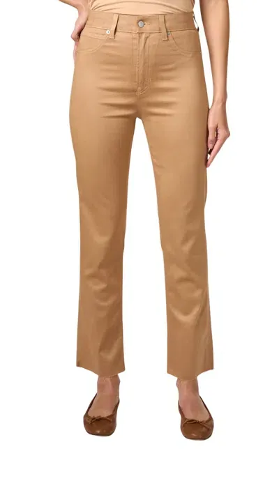 Veronica Beard Carson High Rise Ankle Flare Leg Jeans In Tan Sierra In Brown