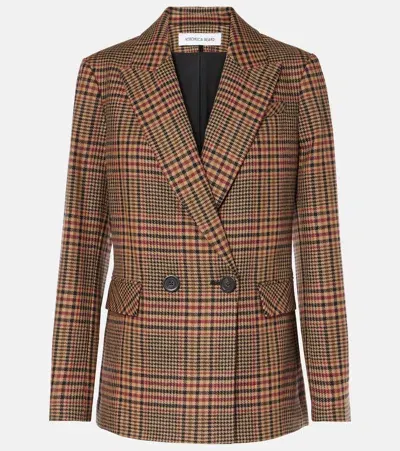 Veronica Beard Sevyn Plaid Virgin Wool Blazer In Braun