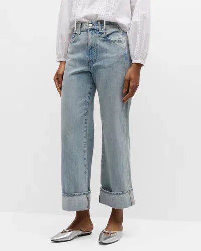 Veronica Beard Taylor Cropped Wide-leg Jeans In Airway Cloud