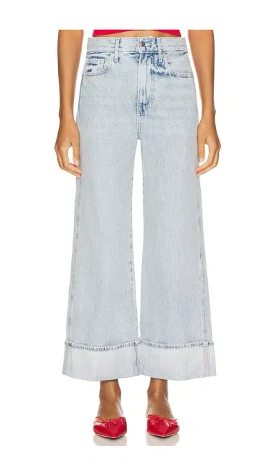 Veronica Beard Taylor Cropped Wide Pant In Blue