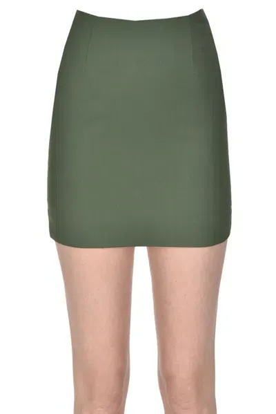 Veronica Beard Wool Mini Skirt In Green