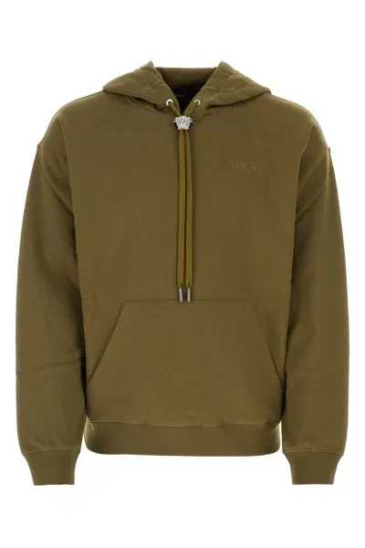 Versace Army Green Cotton Sweatshirt