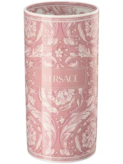 Versace Barocco Porcelain Vase (24cm) In Pink