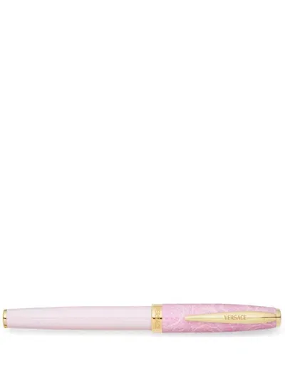 Versace Barocco Roller Pen In Pink