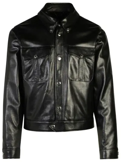 Versace Black Leather Jacket